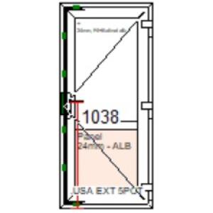 Usa exterior, profil pvc gealan  900 / 2000 dreapta