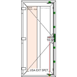 USA EXTERIOR, profil pvc GEALAN IMPARTITA IN DOUA 900/2000 stanga