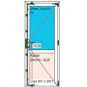 Usa interior, profil pvc gealan 800 / 2000, dreapta