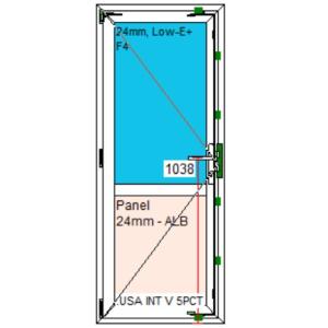 Usa interior, profil pvc gealan 800 / 2000, stanga