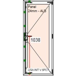 Usa interior cu panel, profil pvc gealan 800 /  2000, dreapta