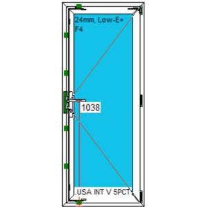 Usa interior cu sticla, profil pvc gealan 800 / 2000, dreapta